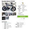 Image 2 : New Rumble Motors Rover Electric Bicycle New In Box