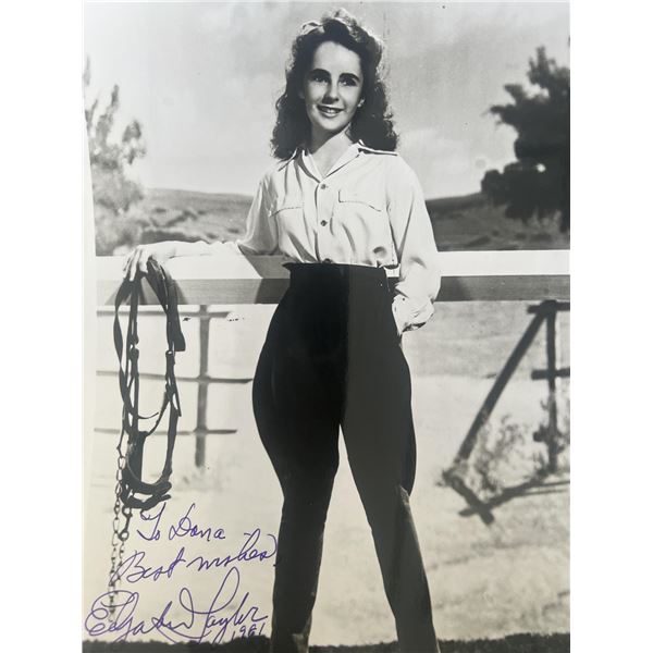 Elizabeth Taylor signed photo