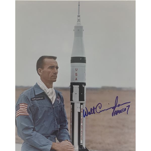 Walt Cunningham signed Apollo 7 photo. GFA Authenticated