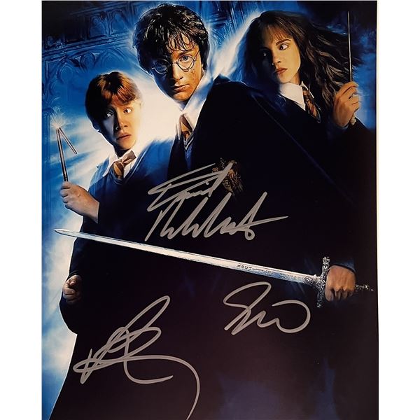 Harry Potter cast signed movie photo