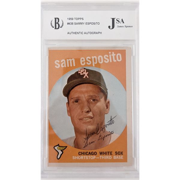 Sam Esposito Chicago White Sox Signed Baseball Trading Card - Topps #438 1959 - JSA Authenticated
