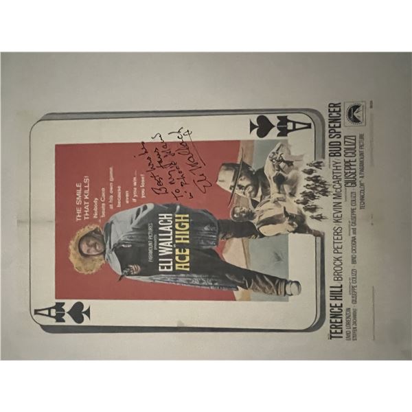 Eli Wallach signed Ace High movie flyer