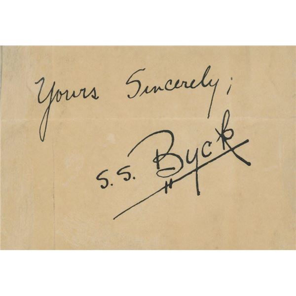 S.S. Byck original signature