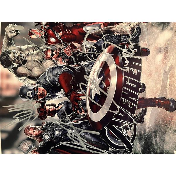 Avengers cast signed movie photo