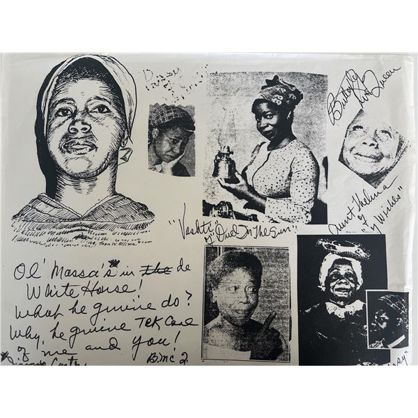 Gone With The Wind Butterfly McQueen signed photo collage. GFA Authenticated