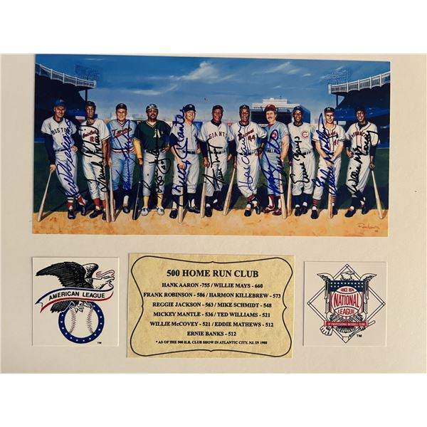 500 Home Run Club signed photo