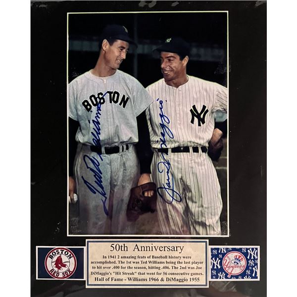 Joe DiMaggio and Ted Williams signed photo