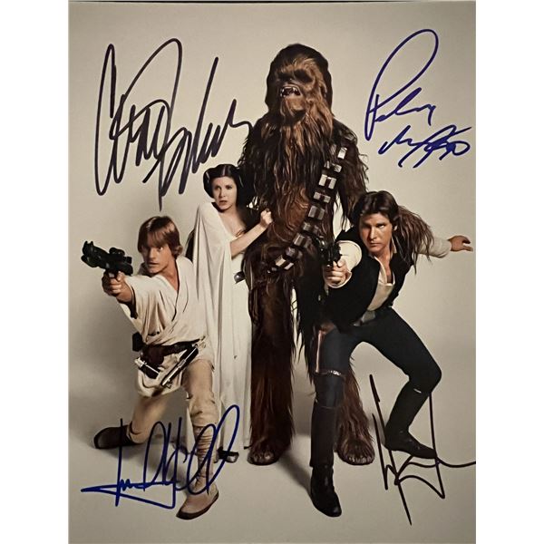 Star Wars cast signed movie photo
