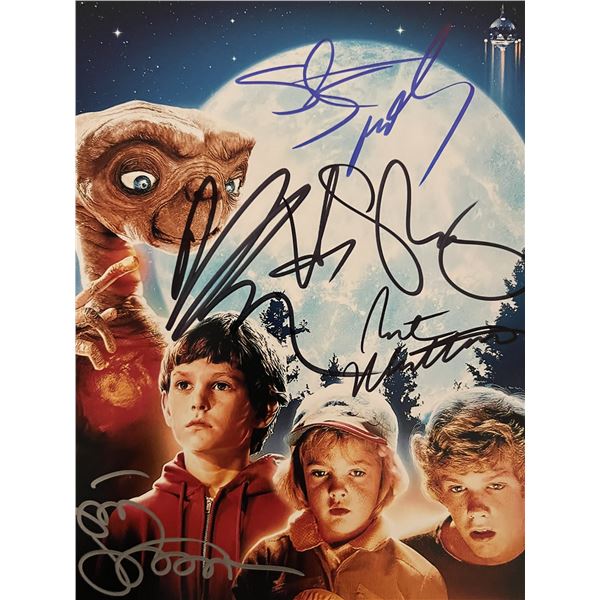 E.T. cast signed movie photo