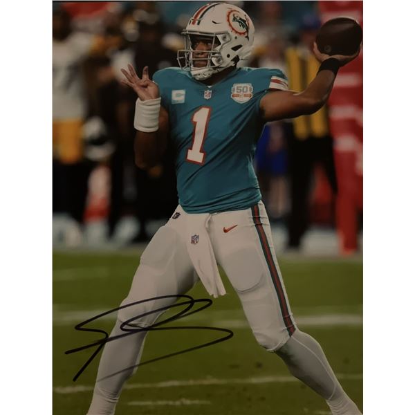Miami Dolphins Tua Tagovailoa signed photo