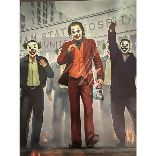 The Joker Joaquin Phoenix signed movie  photo