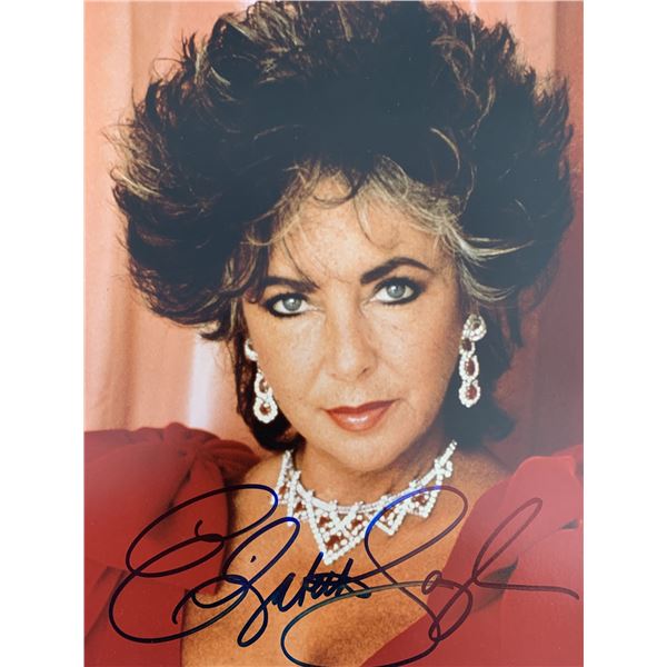 Elizabeth Taylor signed photo. 8x10 inches