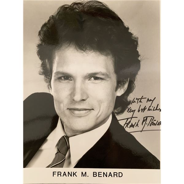 Frank M. Benard signed photo. 8x10 inches