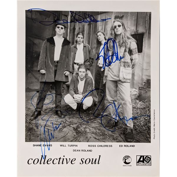 Collective Soul band signed photo autographed by Ed Roland, Dean Roland, Will Turpin, Shane Evans an