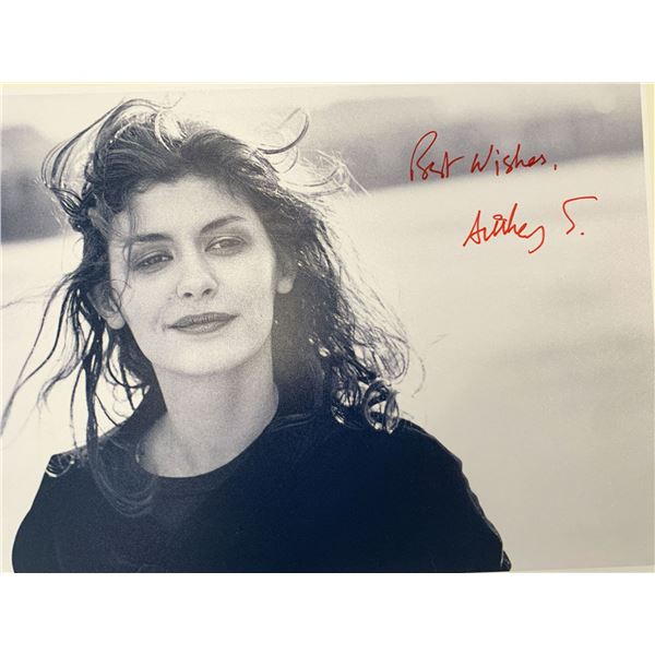 Audrey Tautou signed photo. 8x10 inches