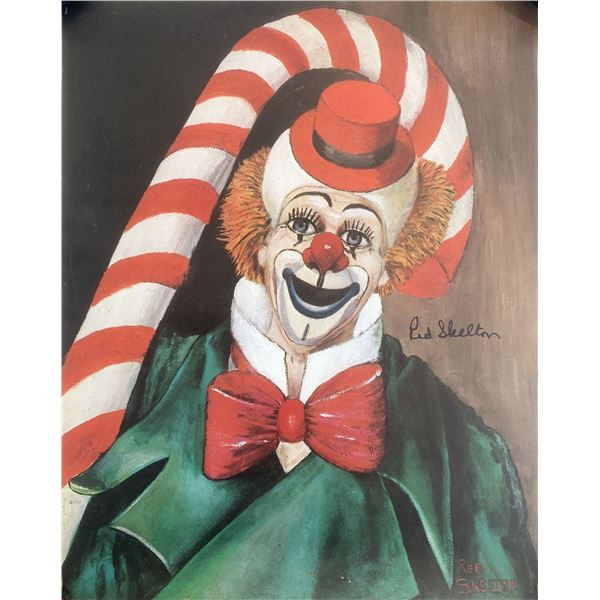 Red Skelton  signed poster. 16x20inches