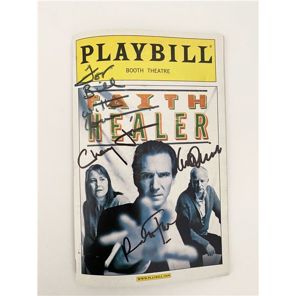 Faith Healer signed Playbill autographed by Ralph Fiennes, Cherry Jones and Ian McDiarmid. 8x10 inch