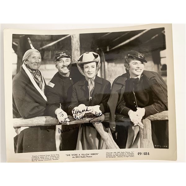 She Wore a Yellow Ribbon signed movie photo autographed by Mildred Natwick. 8x10 inches