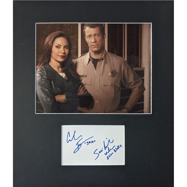 Eureka Salli Richardson-Whitfield and Colin Ferguson original signatures in custom matte. 14x16 inch