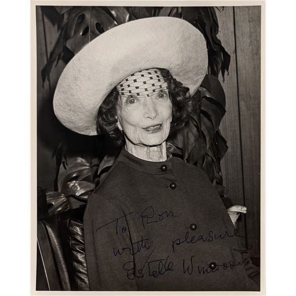 Estelle Winwood signed photo. 8x10 inches
