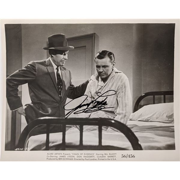 Jimmy Lydon signed photo. 8x10 inches