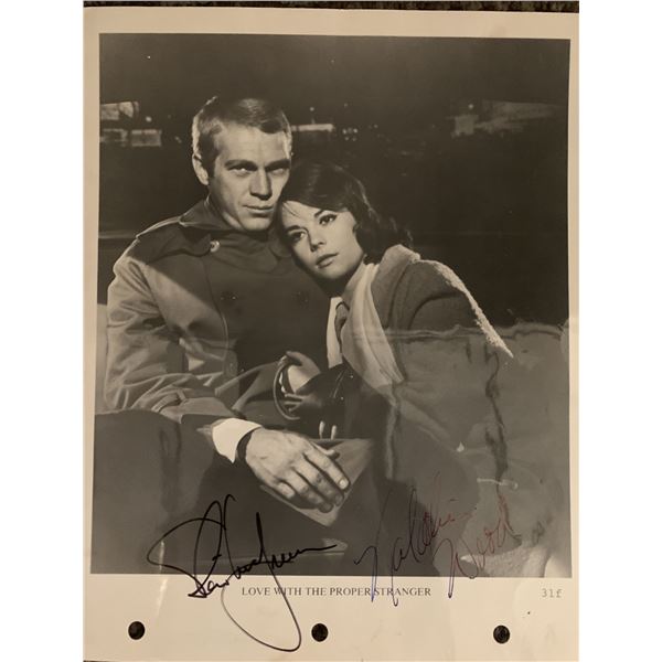 Love With The Perfect Stranger cast signed photo autographed by Steve McQueen and Natalie Wood.- Don