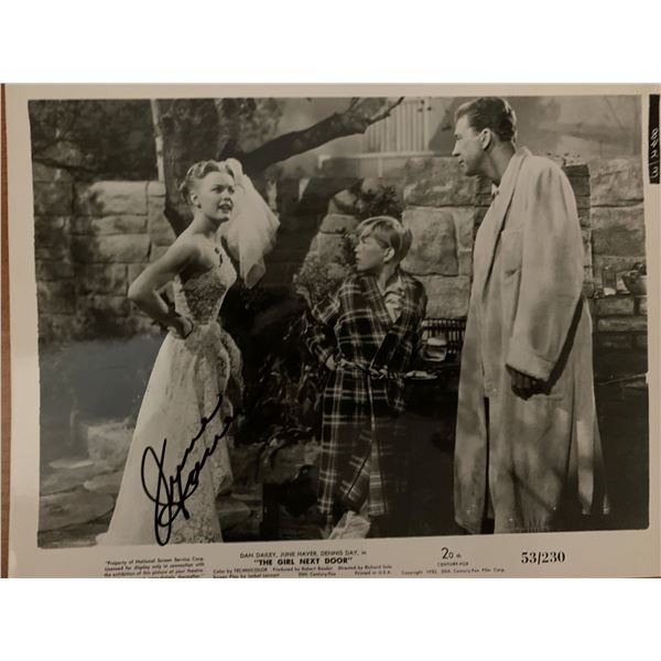 The Girl Next Door signed movie photo autographed by June Haver.  8x10 inches