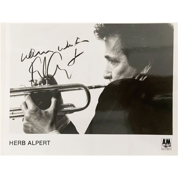 Herb Alpert signed photo. 8x10 inches