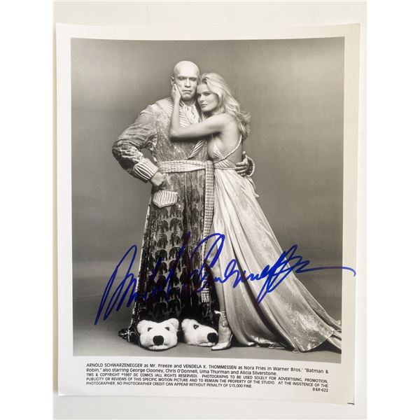 Batman & Robin Arnold Schwarzenegger signed photo. 8x10 inches