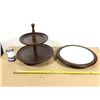 Image 1 : ENS DE 2 PLATEAUX POUR GATEAUX
