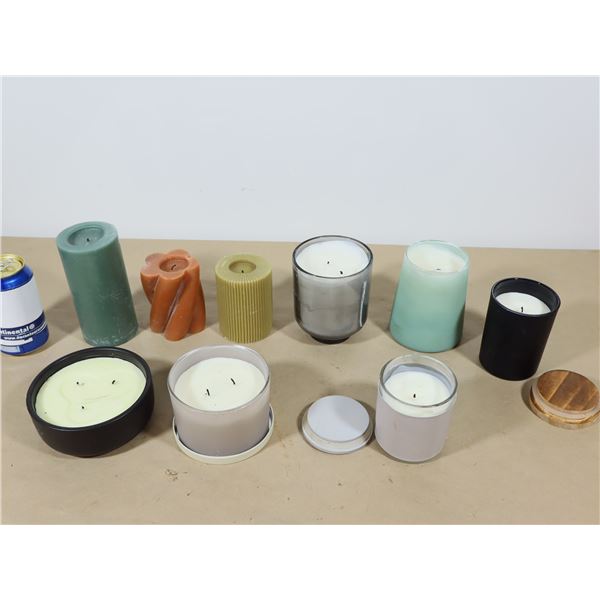 LOT DE 9 BOUGIES USAGÉ