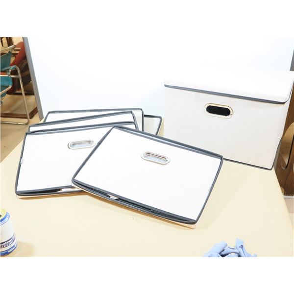 LOT DE 6 BOÎTES PLIABLES BEIGE