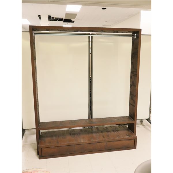 RANGEMENT DE VÊTEMENTS EN BOIS  64"x18"x74"
