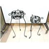 Image 1 : ENS DE 2 SUPPORTS DE FLEURS SUR PIED EN MÉTAL