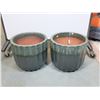 Image 1 : LOT:2 POTS EN TERRE CUITE FABRIQUÉS À LA MAIN 17"x15"