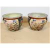 Image 1 : LOT DE 2 POTS EN CÉRAMIQUE DÉCORATIVE 10"x8"