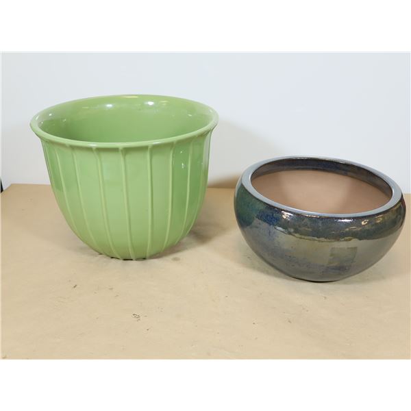 LOT DE 2 POTS DÉCORATIVE ASST