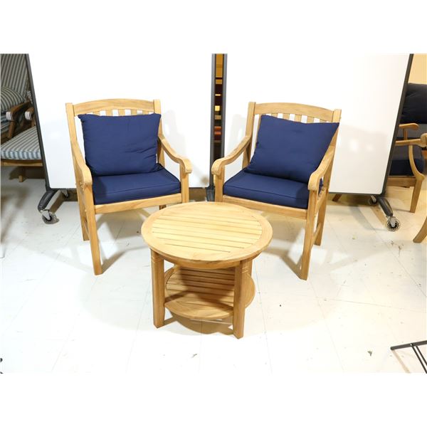 TABLE 24"x18" AVEC 2 FAUTEUILS
