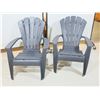 Image 1 : LOT DE 2 CHAISES ADIRONDACK EN PLASTIQUE