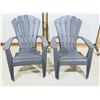 Image 1 : LOT DE 2 CHAISES ADIRONDACK EN PLASTIQUE