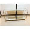 Image 1 : TABLE EN MÉTAL AVEC MIROIRE 55"x14"x30"