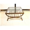 Image 1 : TABLE À CAFÉ EN MÉTAL VITRÉE 32"x32"x18"
