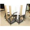 Image 1 : LOT DE 2 SUPPORTS MOBILE EN MÉTAL NOIR 18"x13"x18"