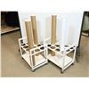 Image 1 : LOT DE 2 SUPPORTS MOBILE EN MÉTAL NOIR 18"x13"x18"