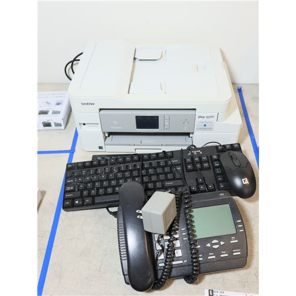 LOT: IMPRIMENT BROTHER, 2-CLAVIERS, SOURIS & TELEPHONE