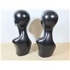 Image 2 : LOT DE 2 TÊTES DE MANNEQUIN 19"h.