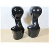 Image 2 : LOT DE 2 TÊTES DE MANNEQUIN 19"h.