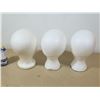 Image 2 : LOT DE 3 TÊTES DE MANNEQUIN EN STYROMOUSSE