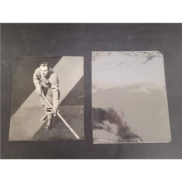 Double Sided 1930s NHL Player Prints - Detroit Martin Barry and New York Frank Boucher