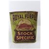 Image 2 : Vintage Royal Purple Stock Specific Tin w/ Original Price